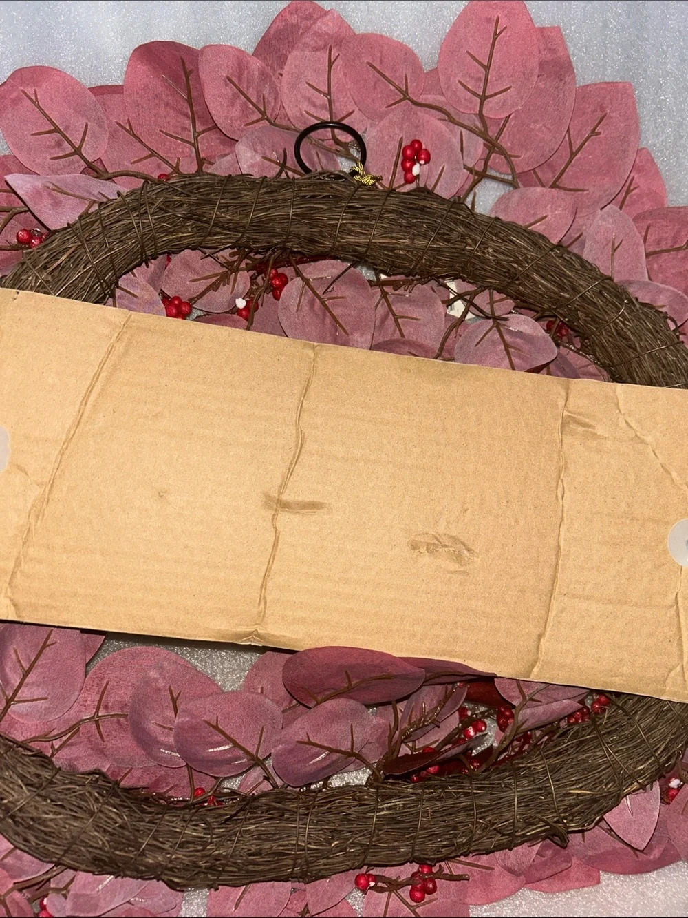 Studio McGee Red Leaf with Berry Holiday Wreath
